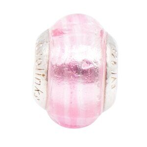 Lovelinks by Aagaard Pink Stripes Murano Glass Charm
